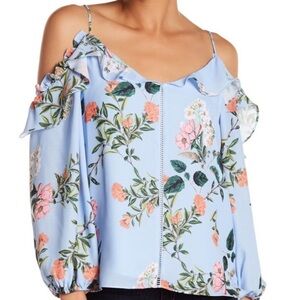 PaRkER V-nEck L0nG SleEve C0ld-sh0ulDer T0p